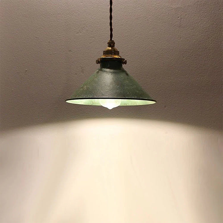 Classic Cone Brass Pendant Light