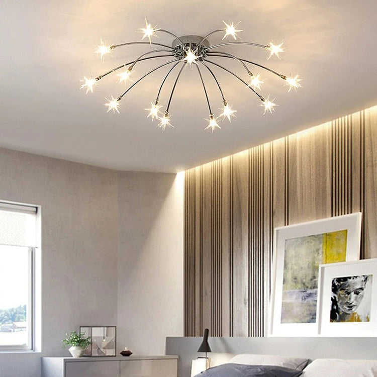 Opulent Star-Globe glass Ceiling Light