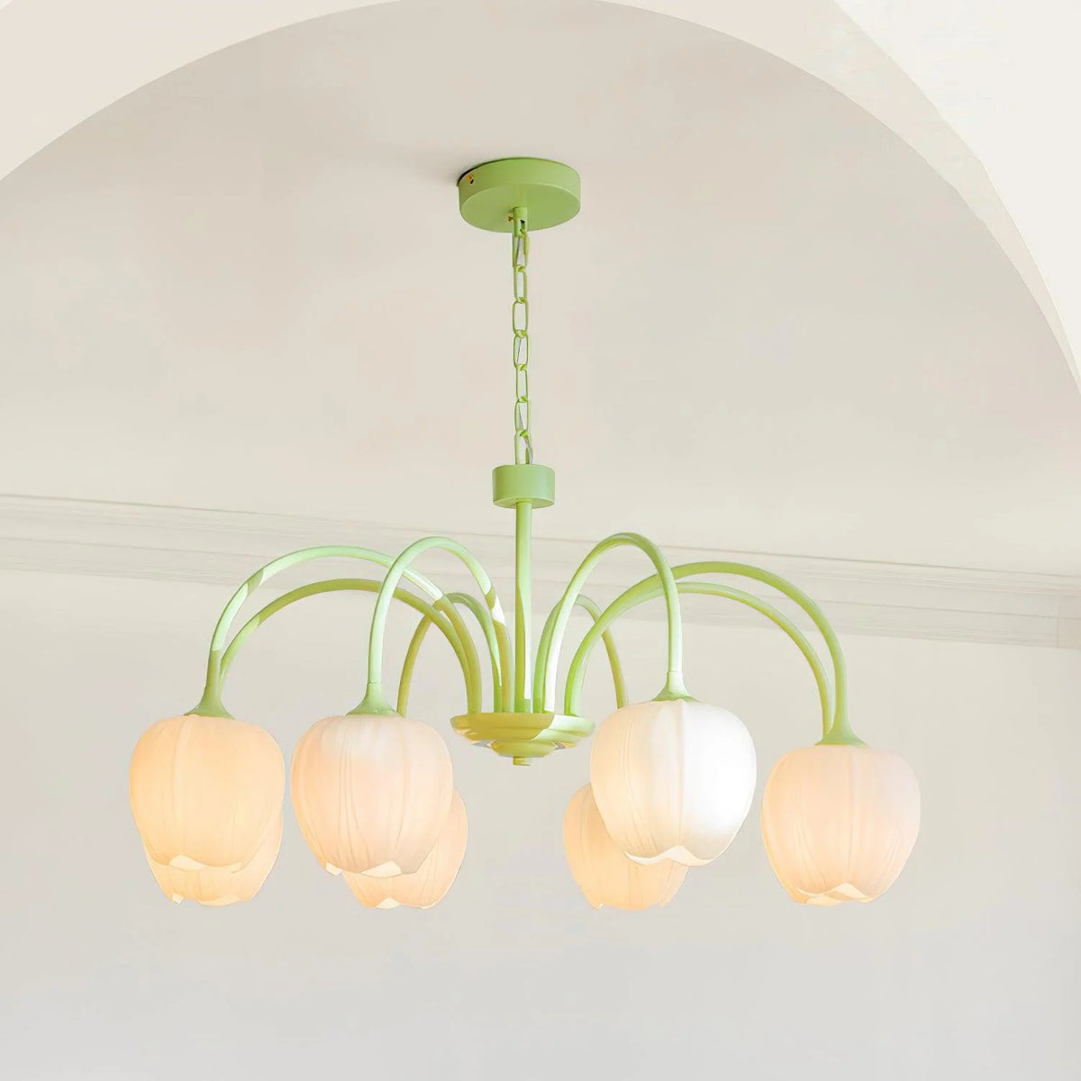 Lampadario di soggiorno minimalista moderno color crema