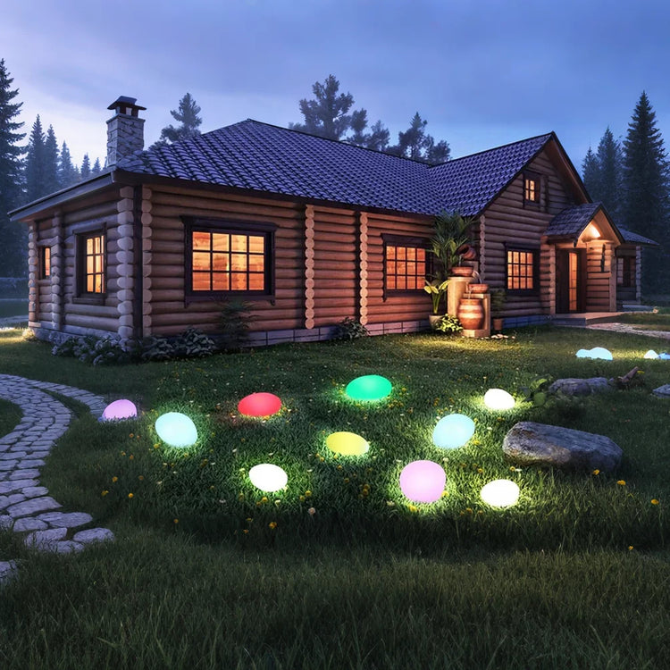 Modern Solar Cobblestone Light