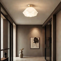 Moderne weiße Blume Semi Flush Mount Deckenlampe