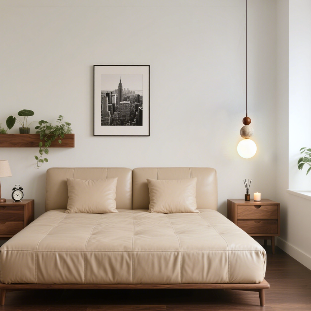 Lampe à suspension en travertin simple et moderne
