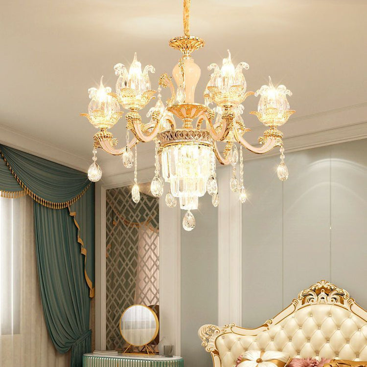 European-Style K9 Crystal Chandelier for Living & Dining Rooms