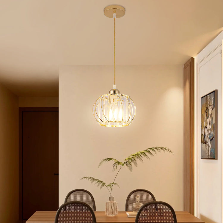 Moderne Nordisk Simple Globular Glas Pendel Light