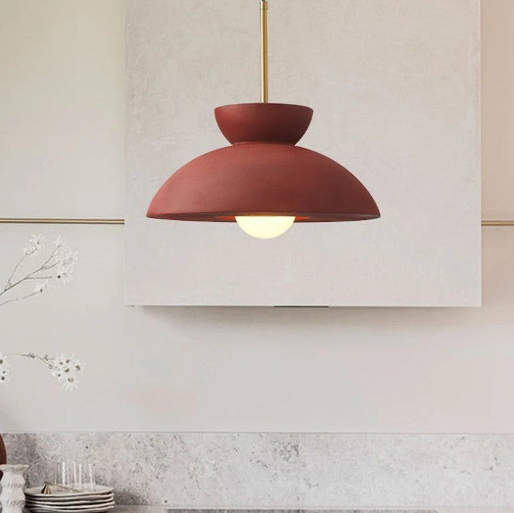 Trendy rund pendel i harpiks