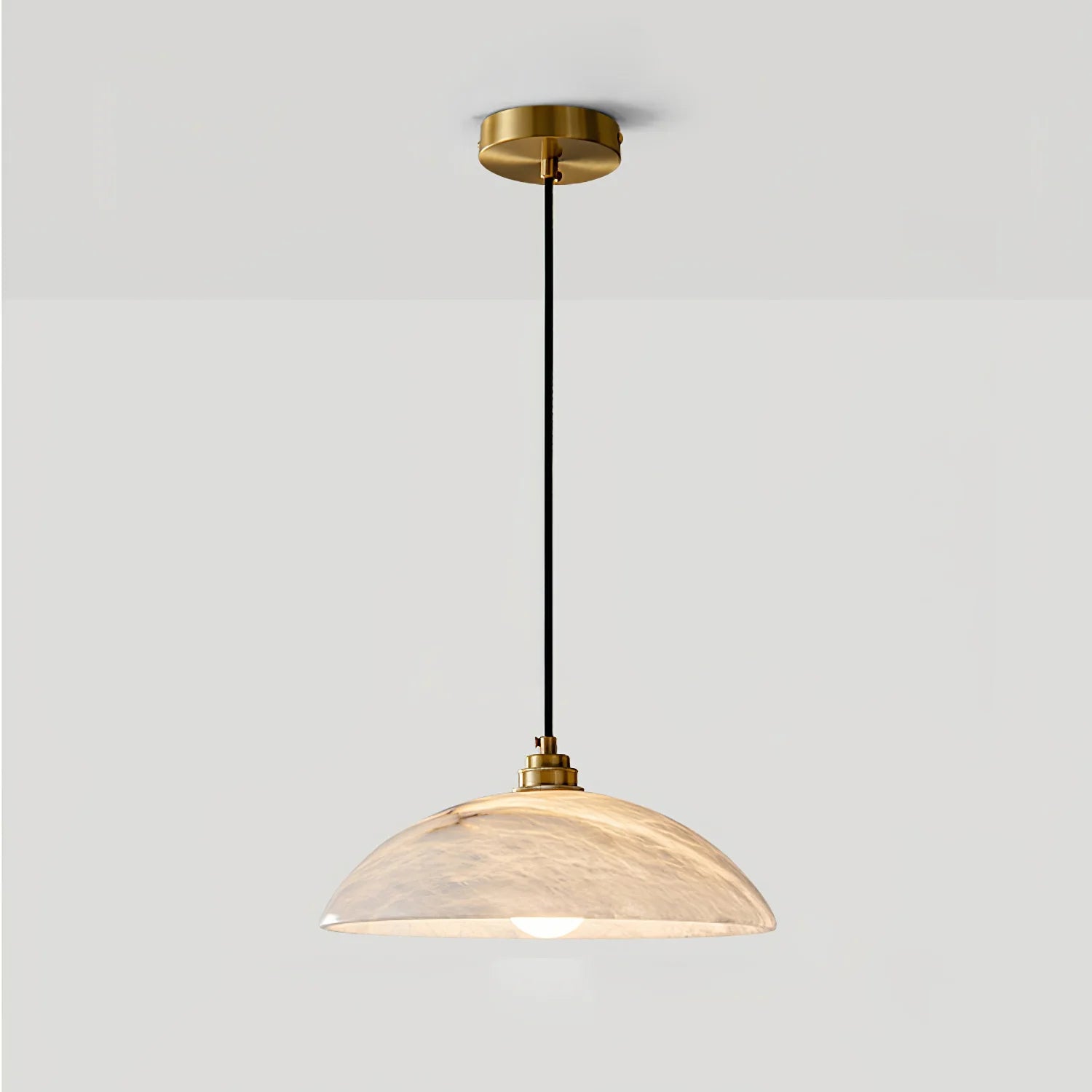 Moderne buet fad inspireret marmor pendellampe
