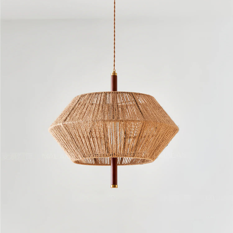 Stylish Geometric Wooden Pendant Light