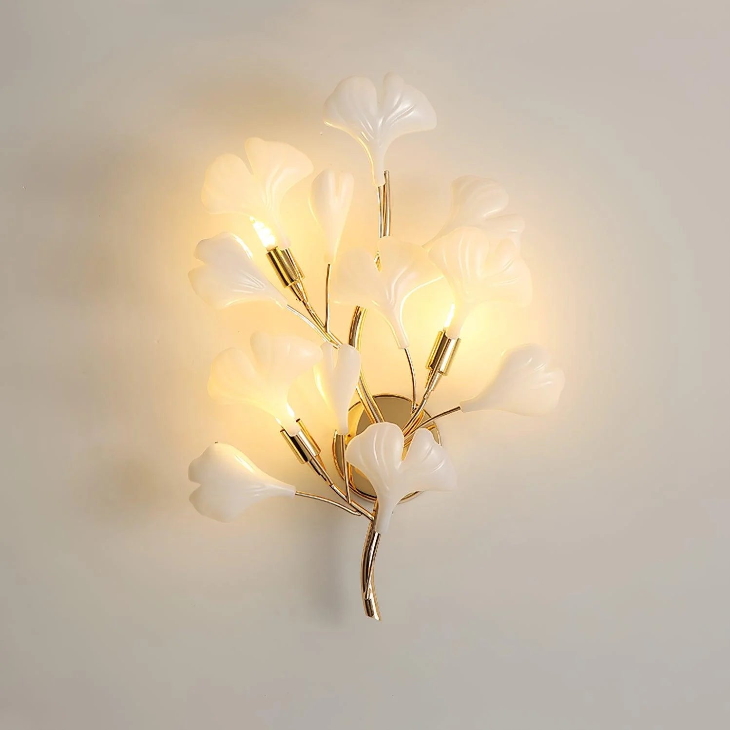 Stylish Leaf Porcelain Wall Light