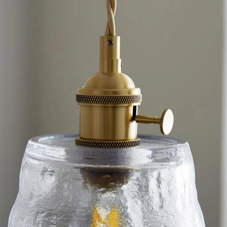 Trendy rund glaskop pendellampe