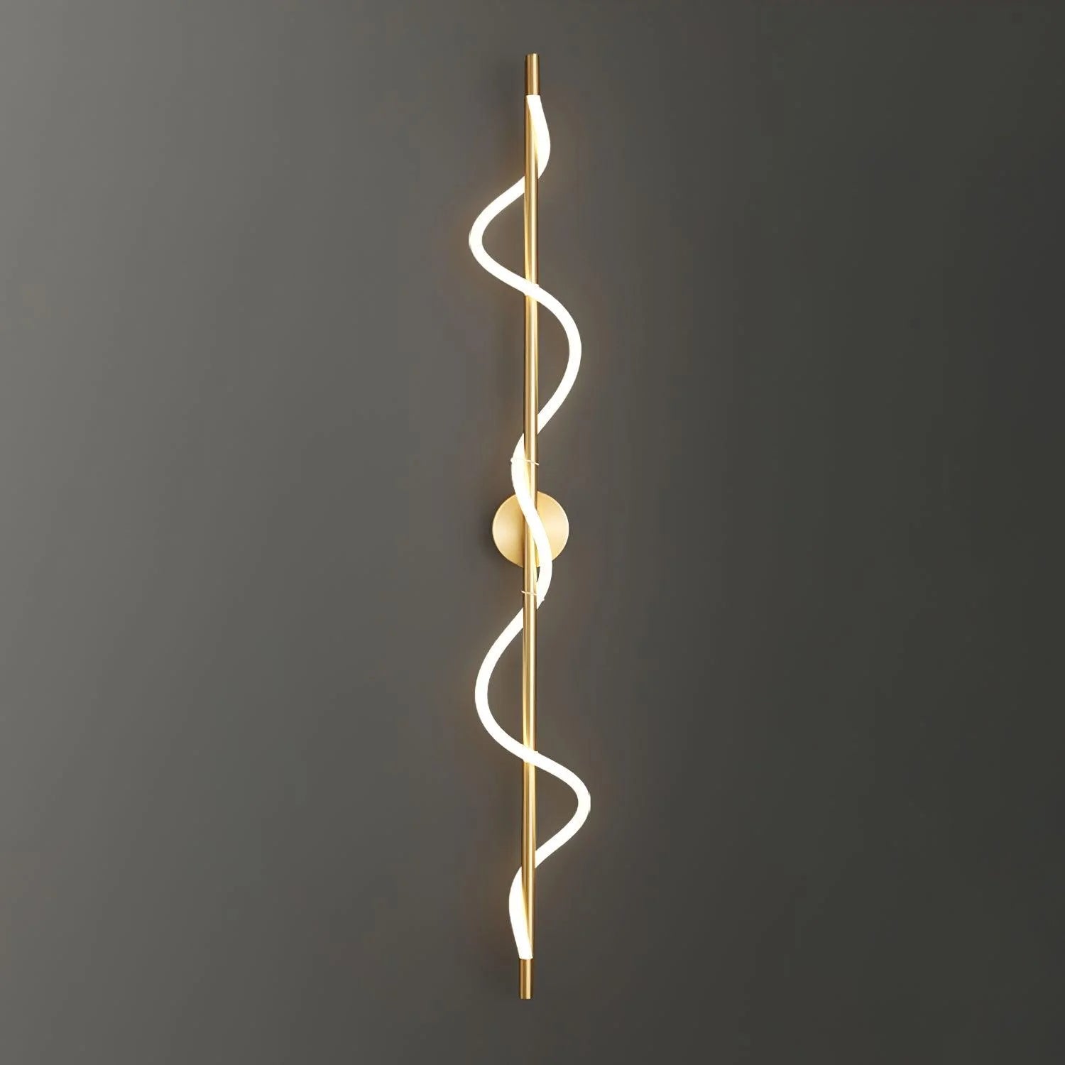 Applique murale en fer au design élégant en spirale
