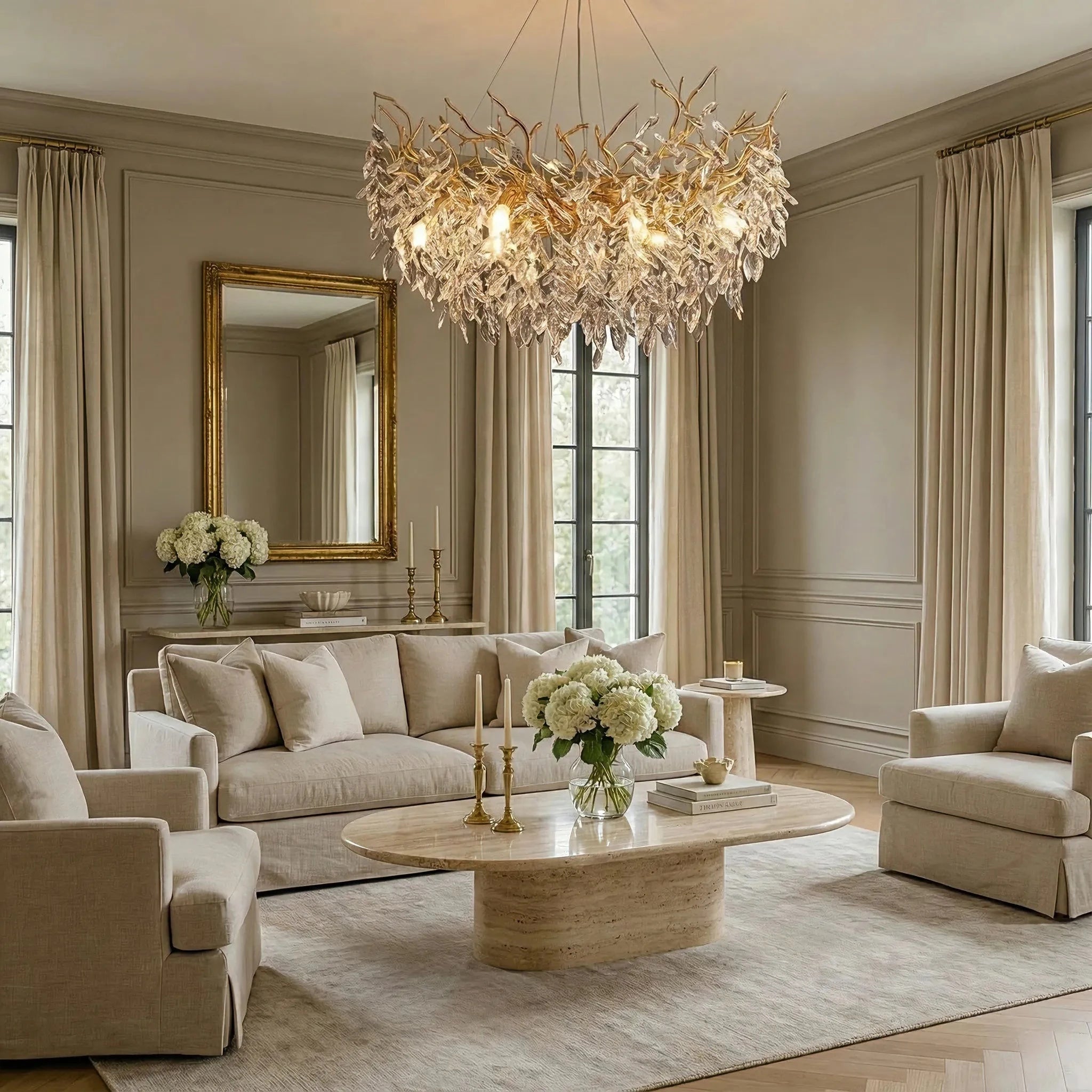 Lampadario moderno da soffitto in cristallo di lusso