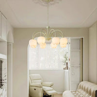 Lampadario di soggiorno minimalista moderno color crema