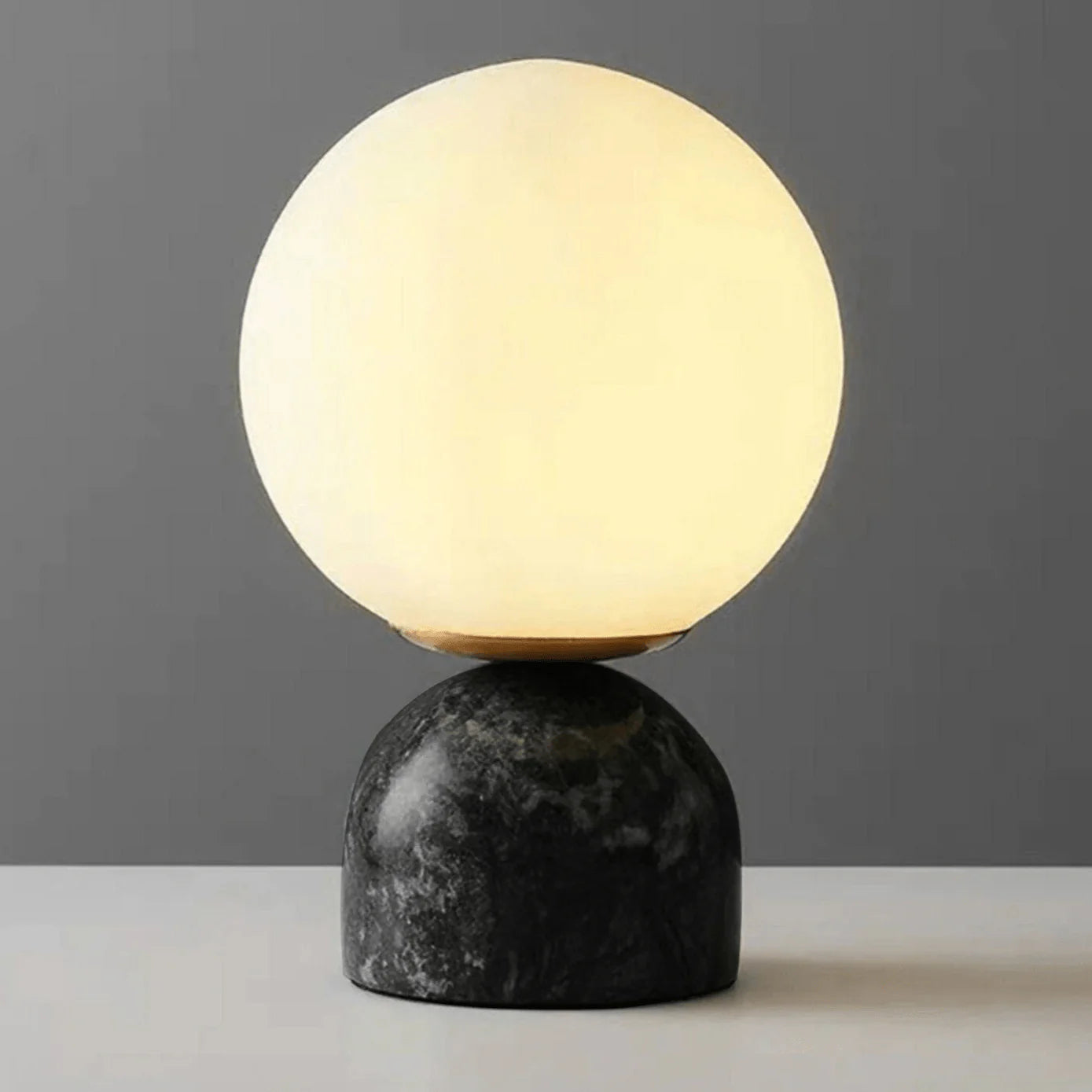Classic Round Marble Glass Table Light