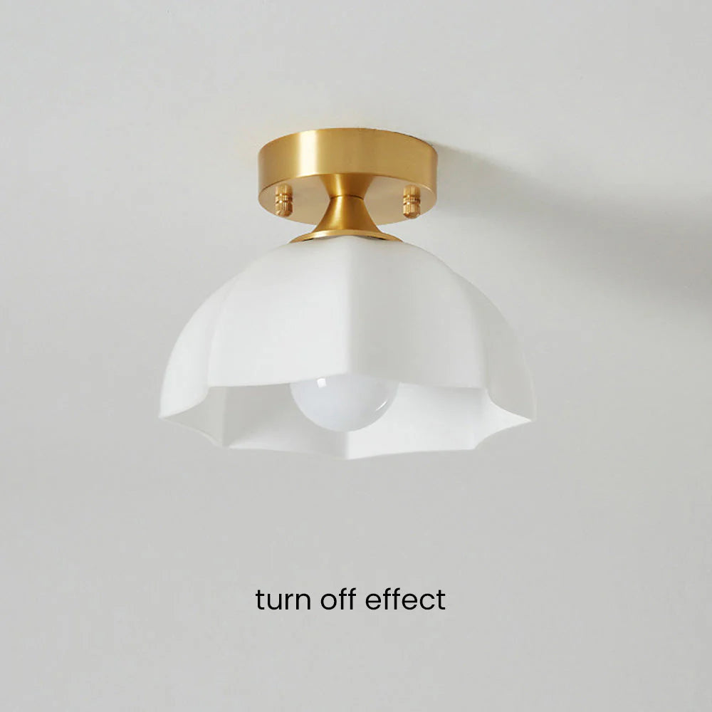 Minimalistisk hvidt kuppelloftlys