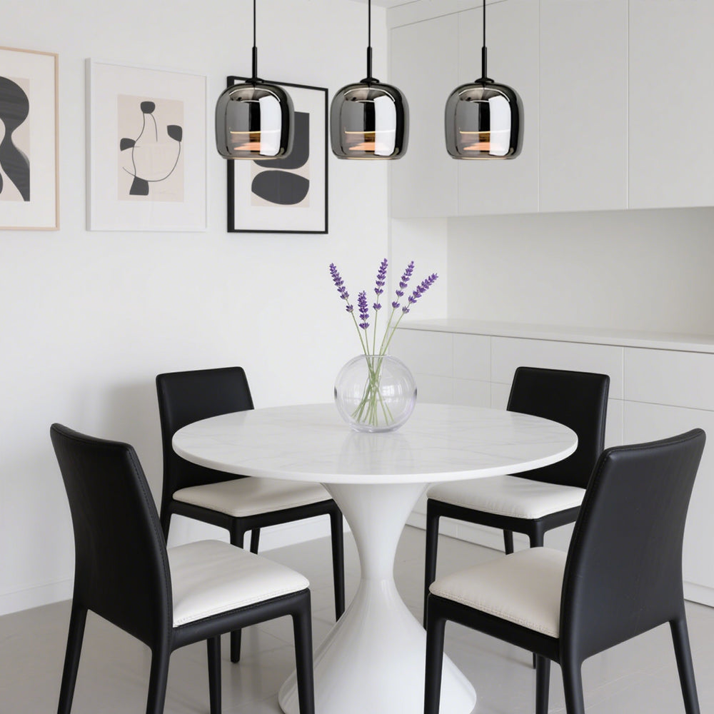 Glarefusie Modern Black Glass Pendant Light