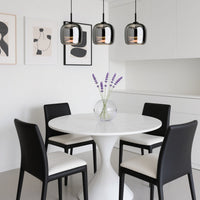 Glarefusie Modern Black Glass Pendant Light