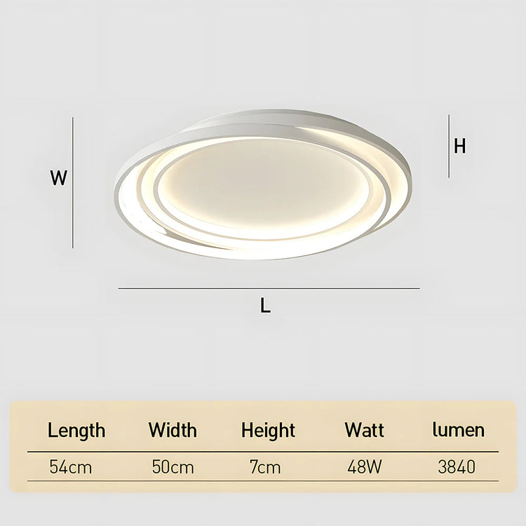 Moderne runde jern kunst loftslampe