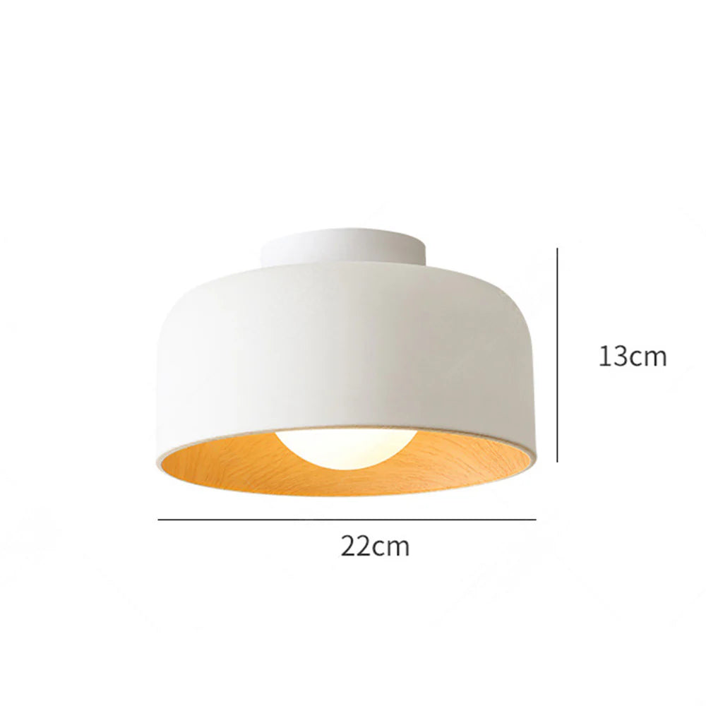 Modern rund taklampa i metall