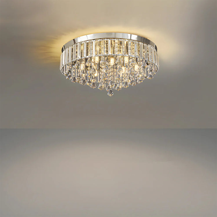 Moderne krystal rund loftslampe