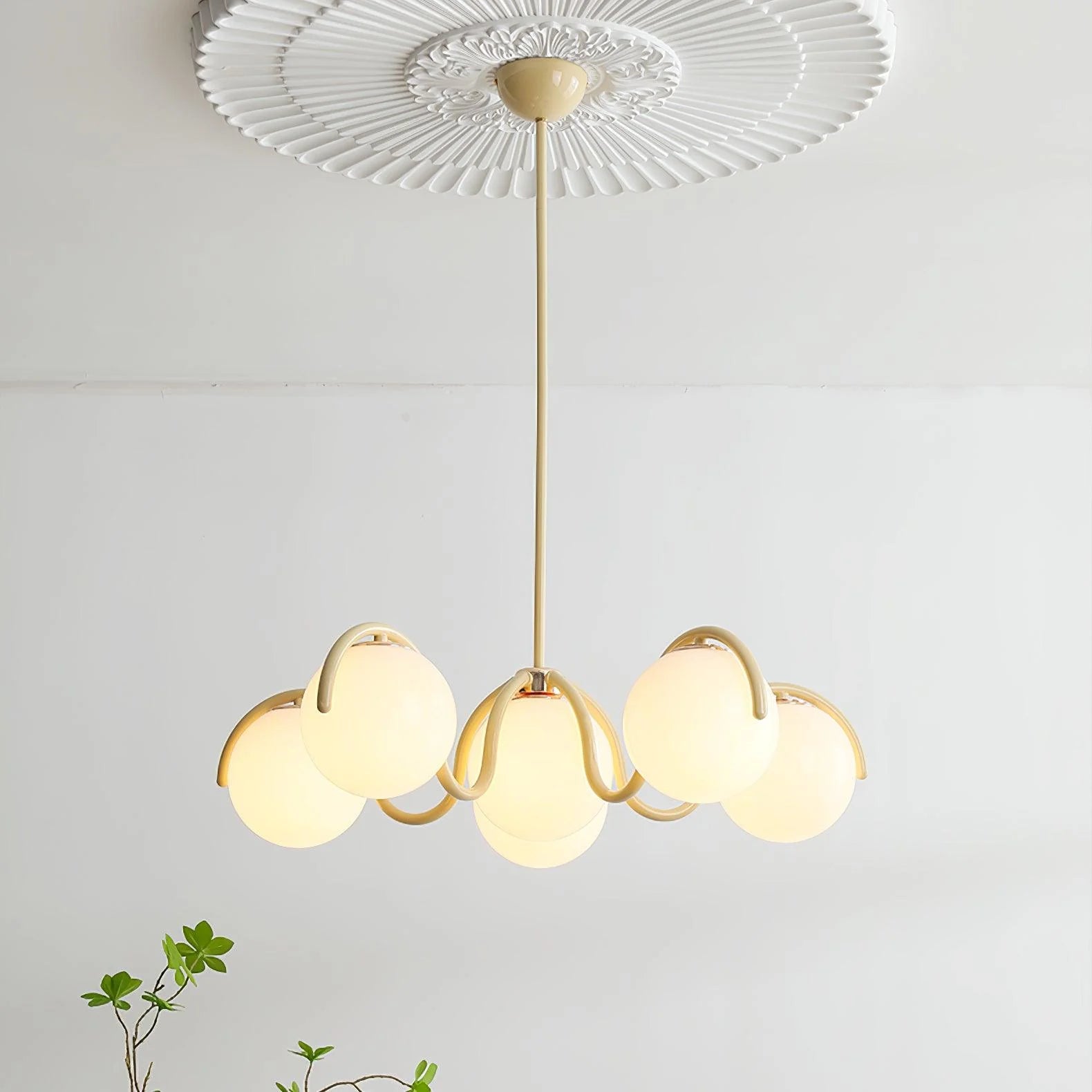 Lampadario a lampada lineare CurvaLuxe
