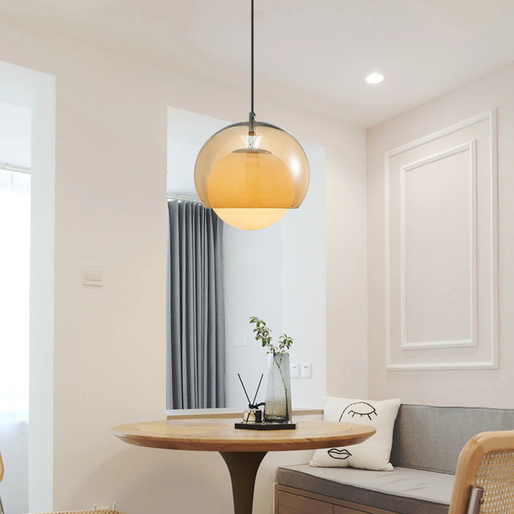 Retro Orange Bauhaus Pendant Lamp