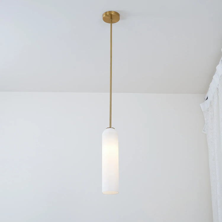 Rustic Cylinder Glass Pendant Light