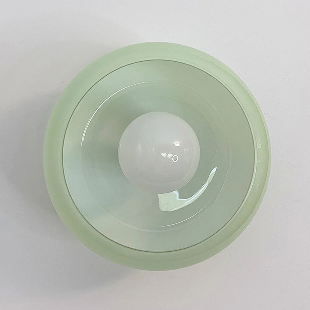 Plafonnier rond classique en verre
