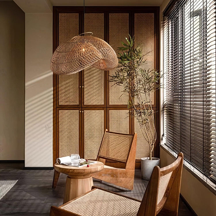 Boho Curve rattan pendel