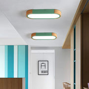 Plafonnier ovale allongé moderne en métal