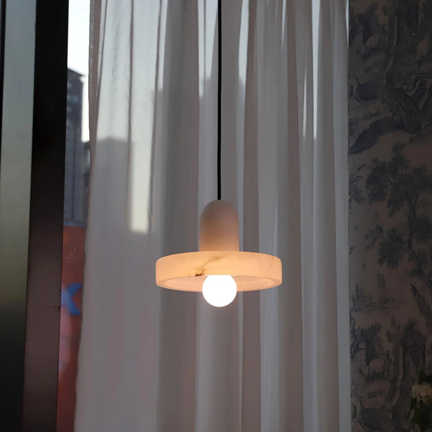 Lampe à suspension ronde moderne en marbre