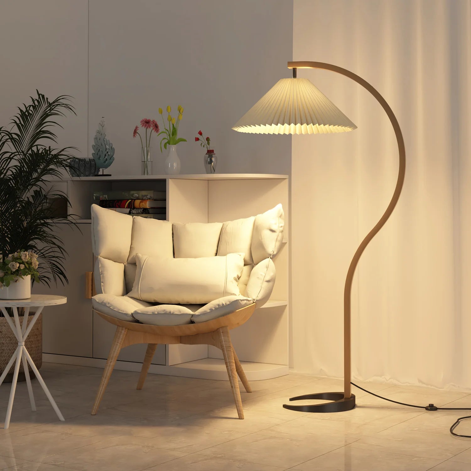 Lampadaire rétro Scandic Arc en métal