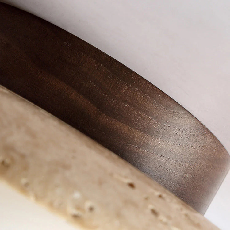 Moderne rund stenvæglampe