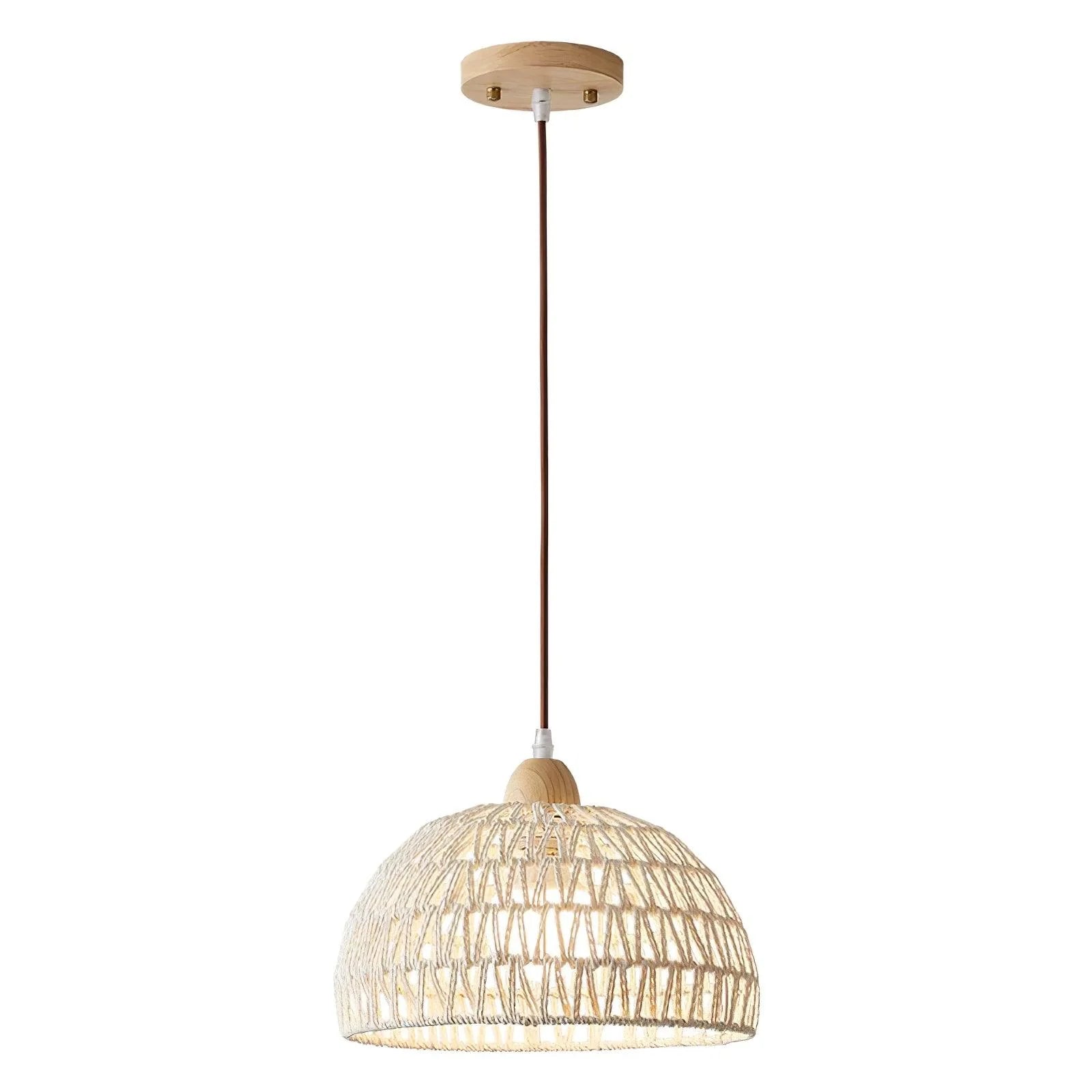 Lampada a sospensione Arco in rattan