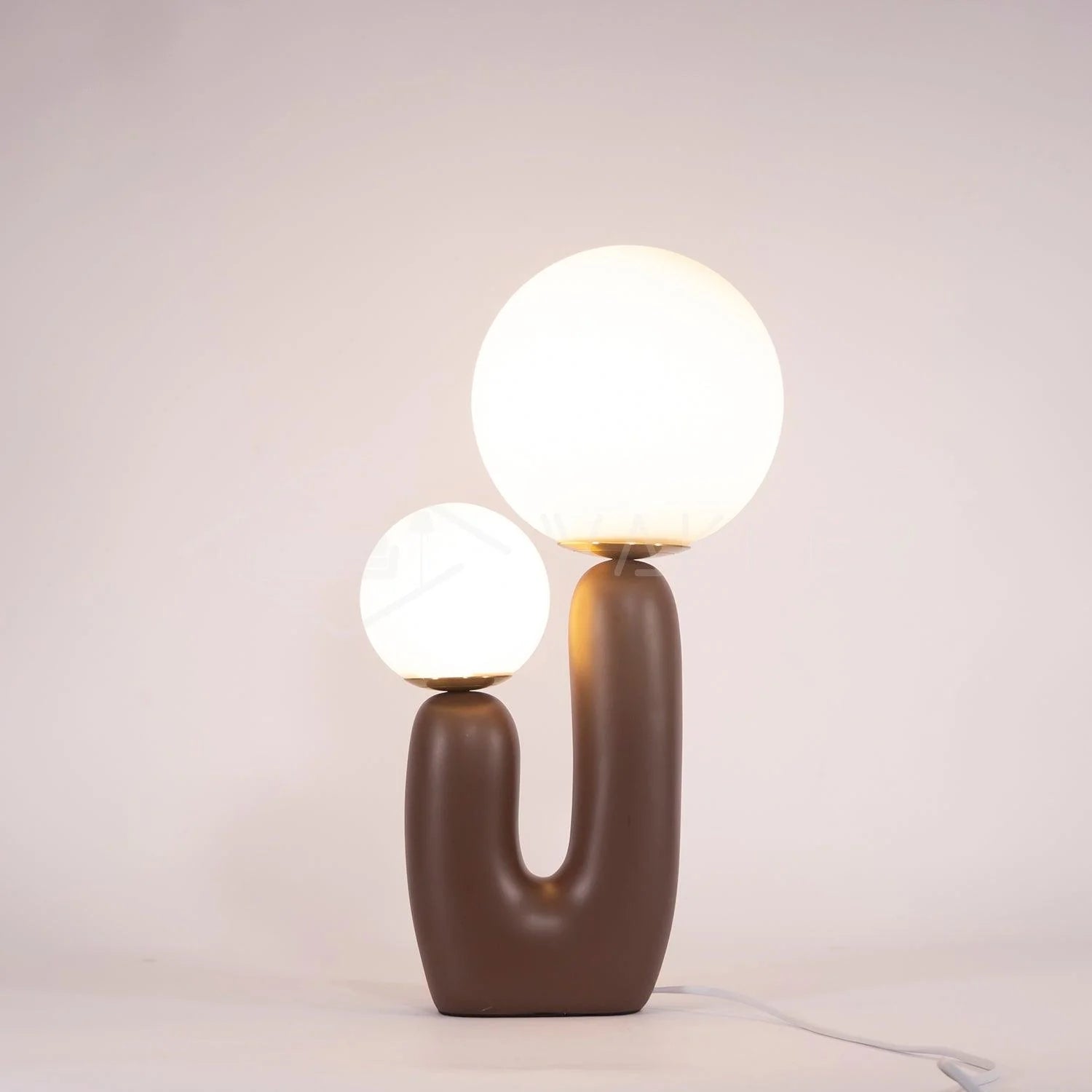 Modern Cactus Orb Glass Table Lamp