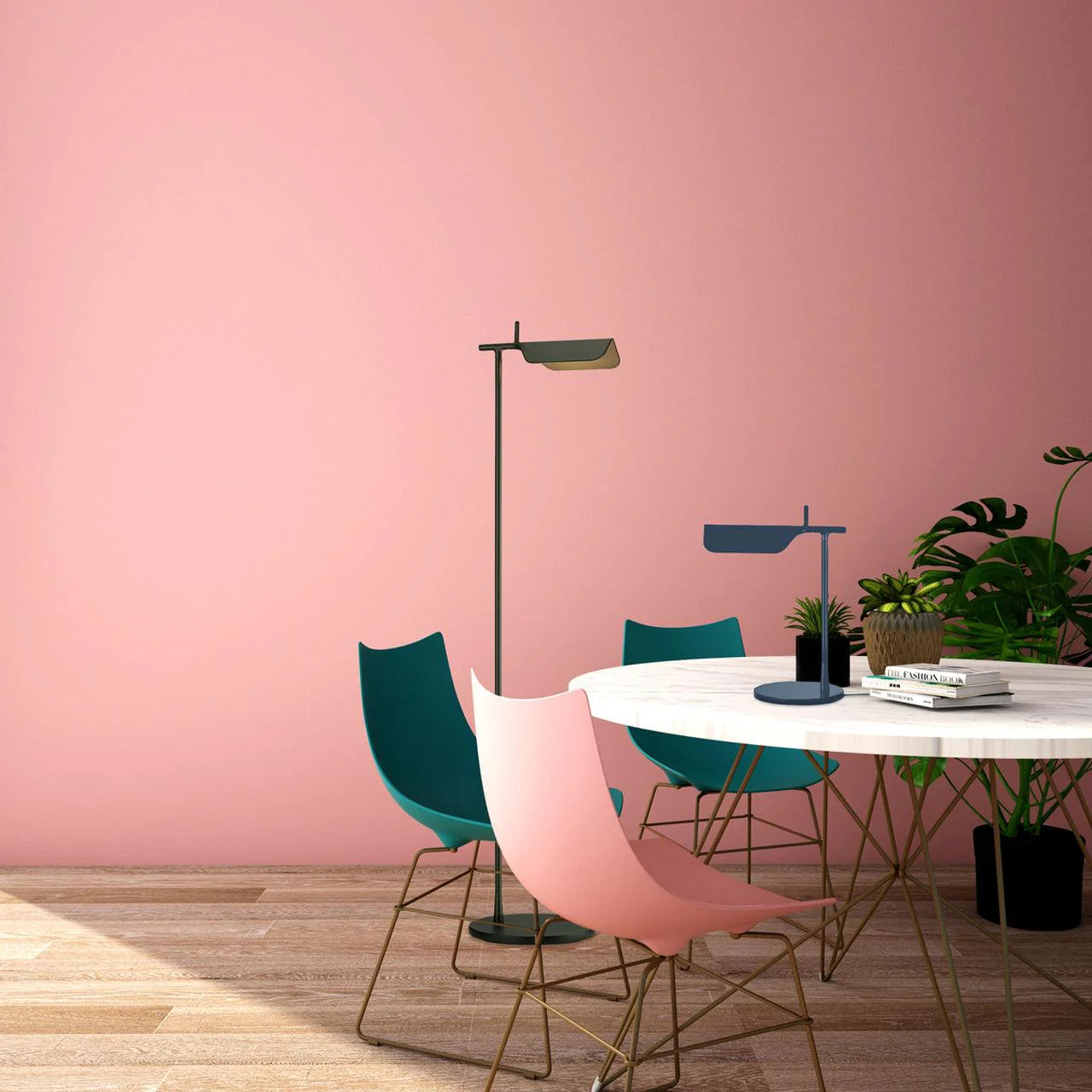 Lampadaire moderne en acier épuré