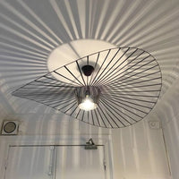 Glarefusion Modern Simple Fabric Hat Shape Pendant Light