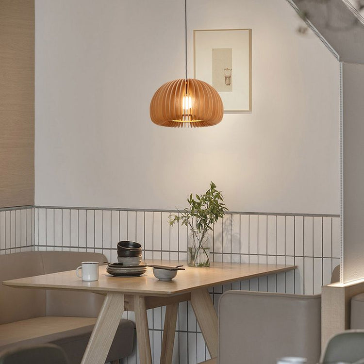 Glarefusion Creative Pumpkin Wooden Pendel Light