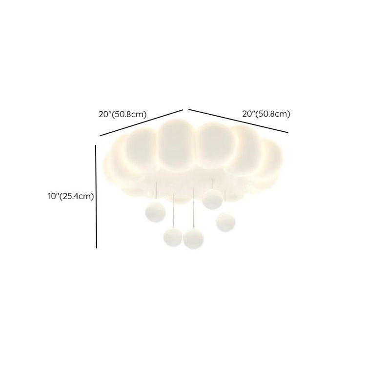 Creamy Cozy Bubble-Cloud Bedroom Ceiling Light