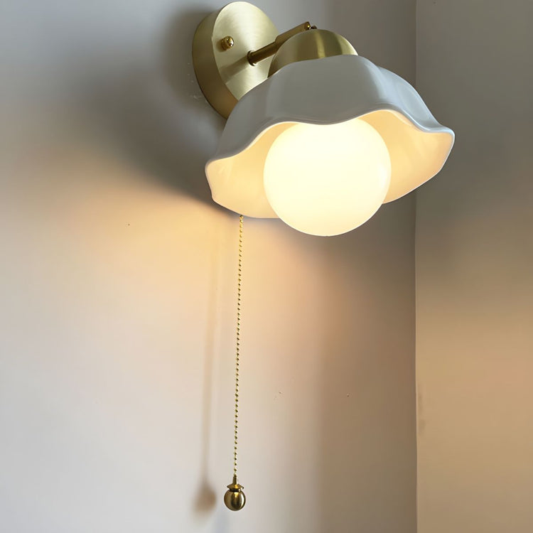 Enkel middelalderlig keramisk sengelampe