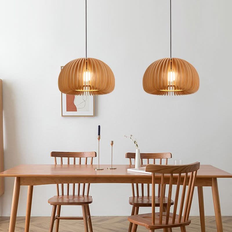 Glarefusion Lampe à suspension créative en bois citrouille