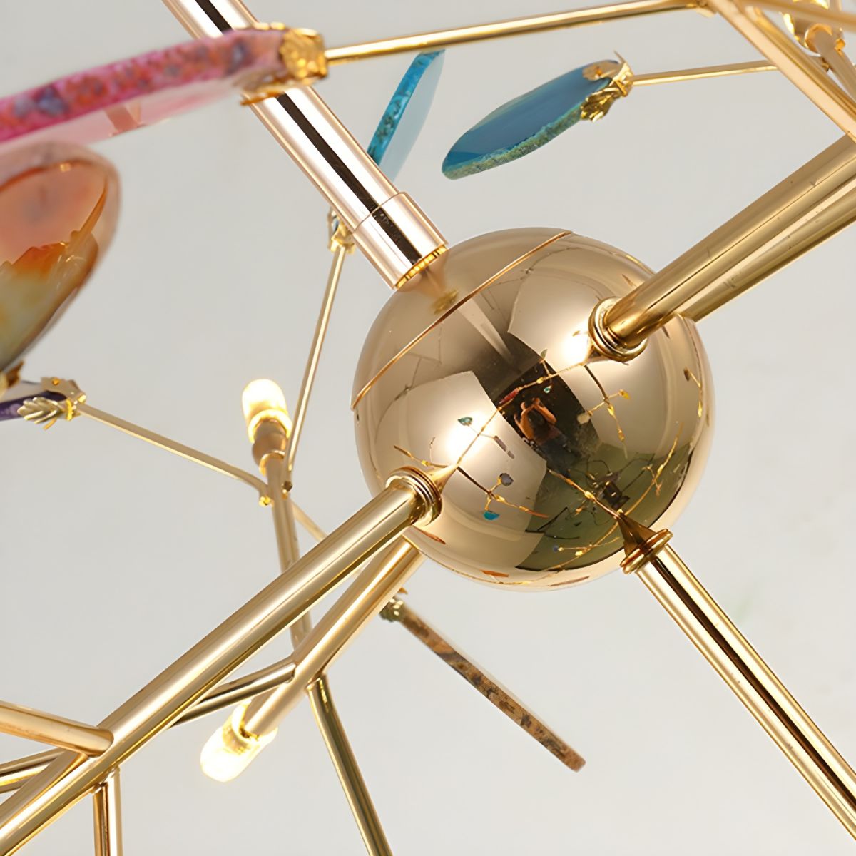 Nordic Elegant Branch Agate Pendant Lamp