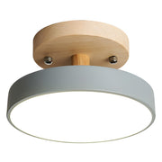 Glarefusion Rund Semi Flush Taklampa i trä