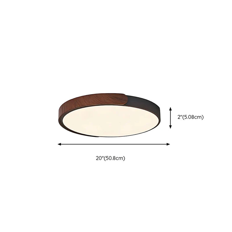 Modern Circular Wooden Ceiling Light