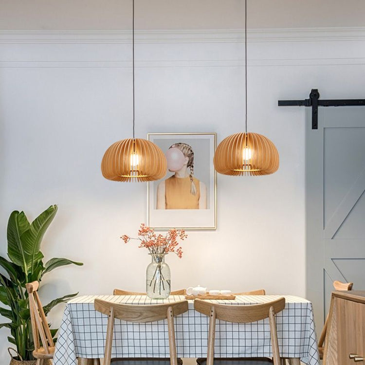 Glarefusion Creative Pumpkin Wooden Pendel Light