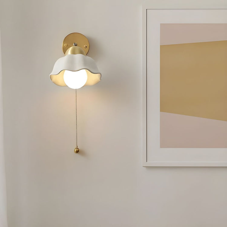 Enkel middelalderlig keramisk sengelampe