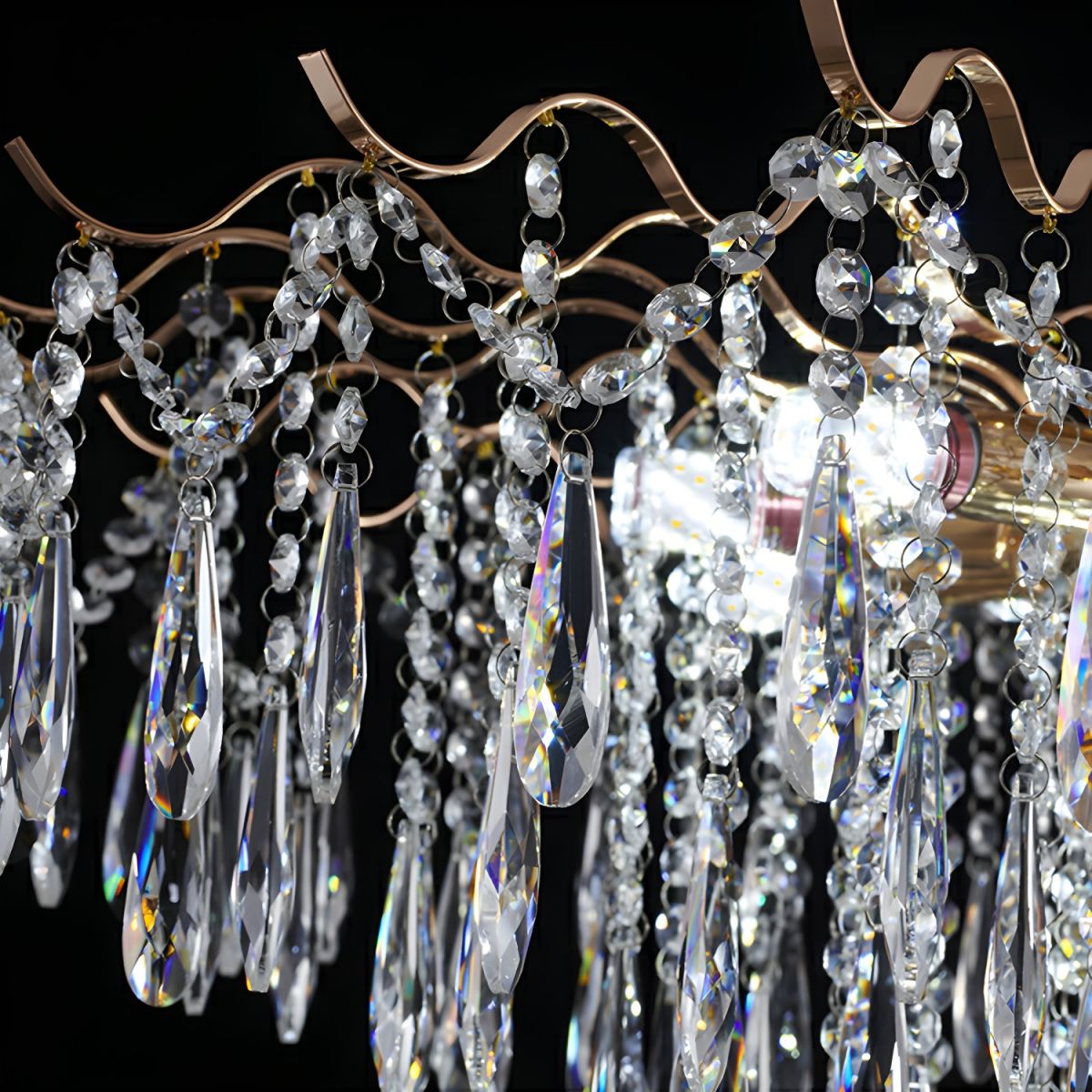 Moderne Crystal Teardrop klare nuancer lysekrone