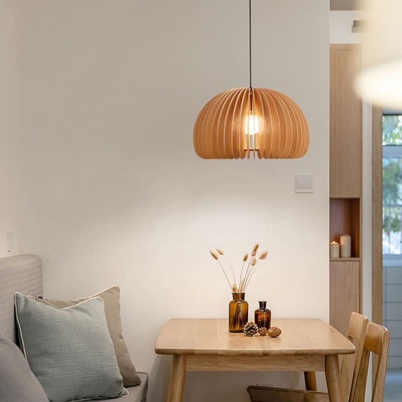 Glarefusion Lampe à suspension créative en bois citrouille
