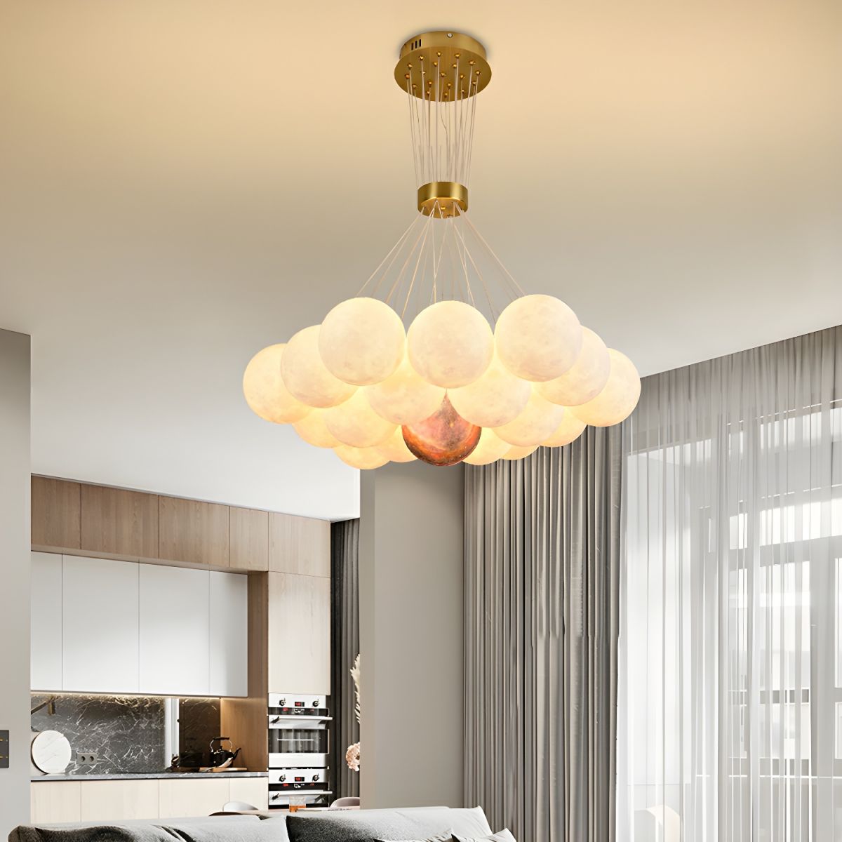 Modern Simple Moon Chandelier
