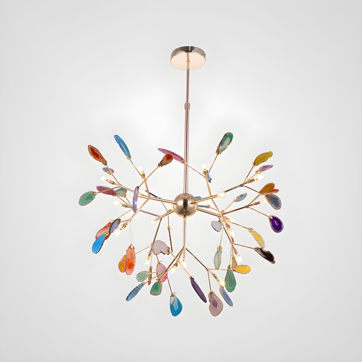 Nordic Elegant Branch Agate Pendant Lamp