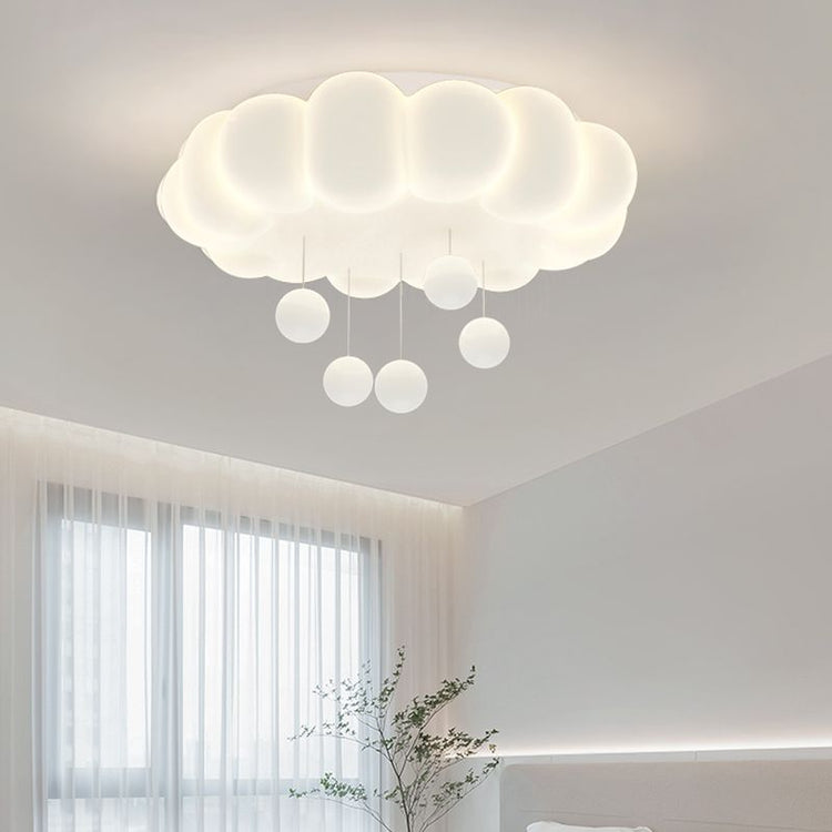 Creamy Cozy Bubble-Cloud Bedroom Ceiling Light